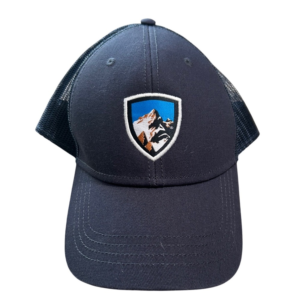 KUHL‎ Trucker Baseball Hat Navy Blue Mesh Snapback Mountain Cap Hiking Gorpcore